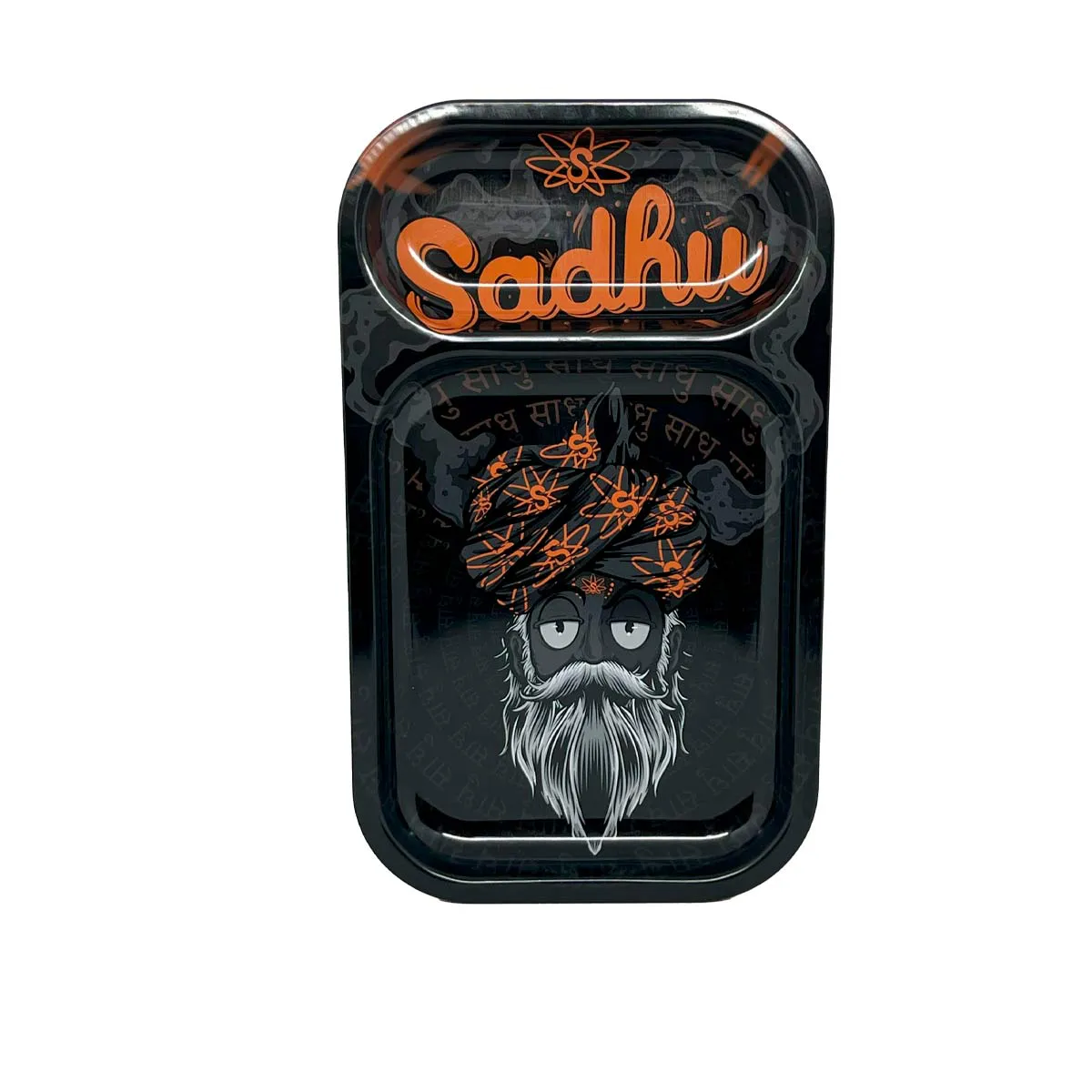 Bandeja de Metal Sadhu Grande 2 Divisórias (Preta)